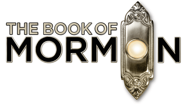 Flyer for The Book of Mormon, a Broadway musical.