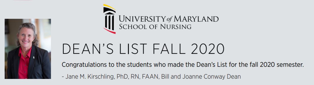 Dean's List Fall 2020 | Congratulations to the students who made the Dean's List for the fall 2020 semester.