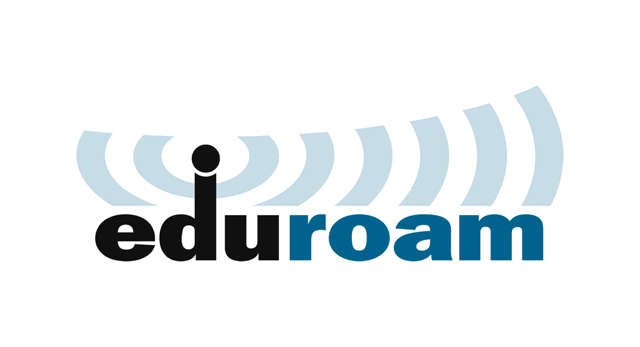 Eduroam logo; white background; black font