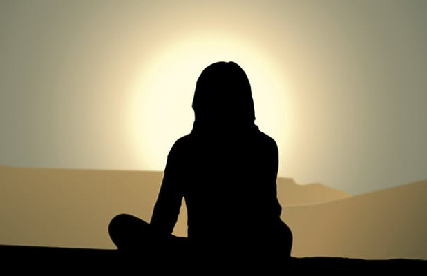 woman meditating