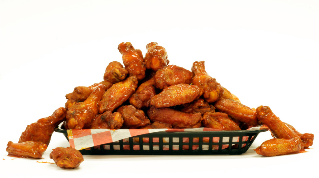 chicken wings in a basket