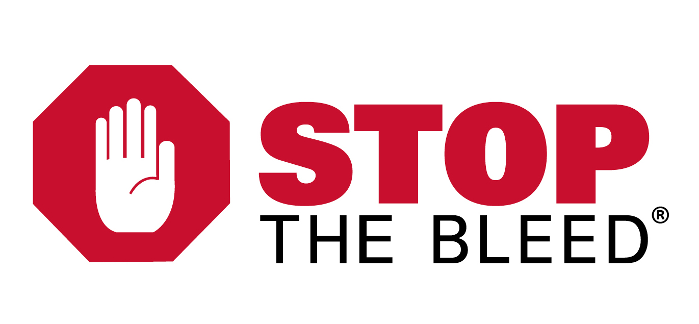 Logo that reads 'Stop the Bleed,' a national campaign to stop life threatening bleeding following everyday emergencies and man-made and natural disasters.