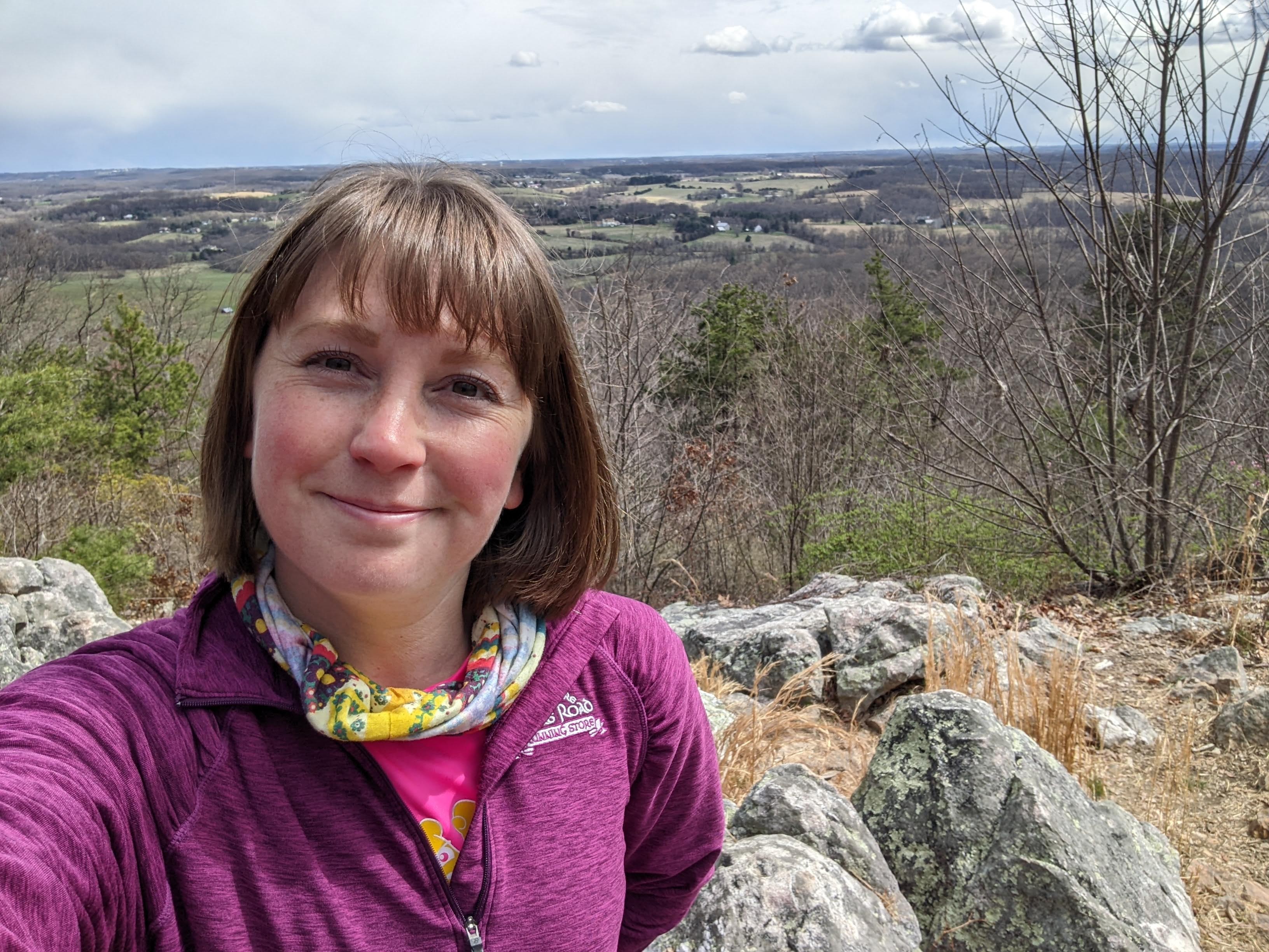 Rachel White on a hike