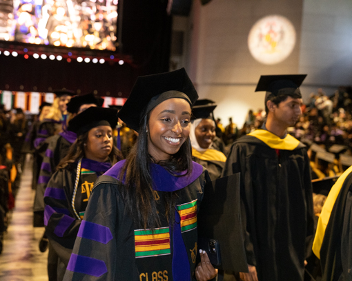 Fasika Delessa during commencement