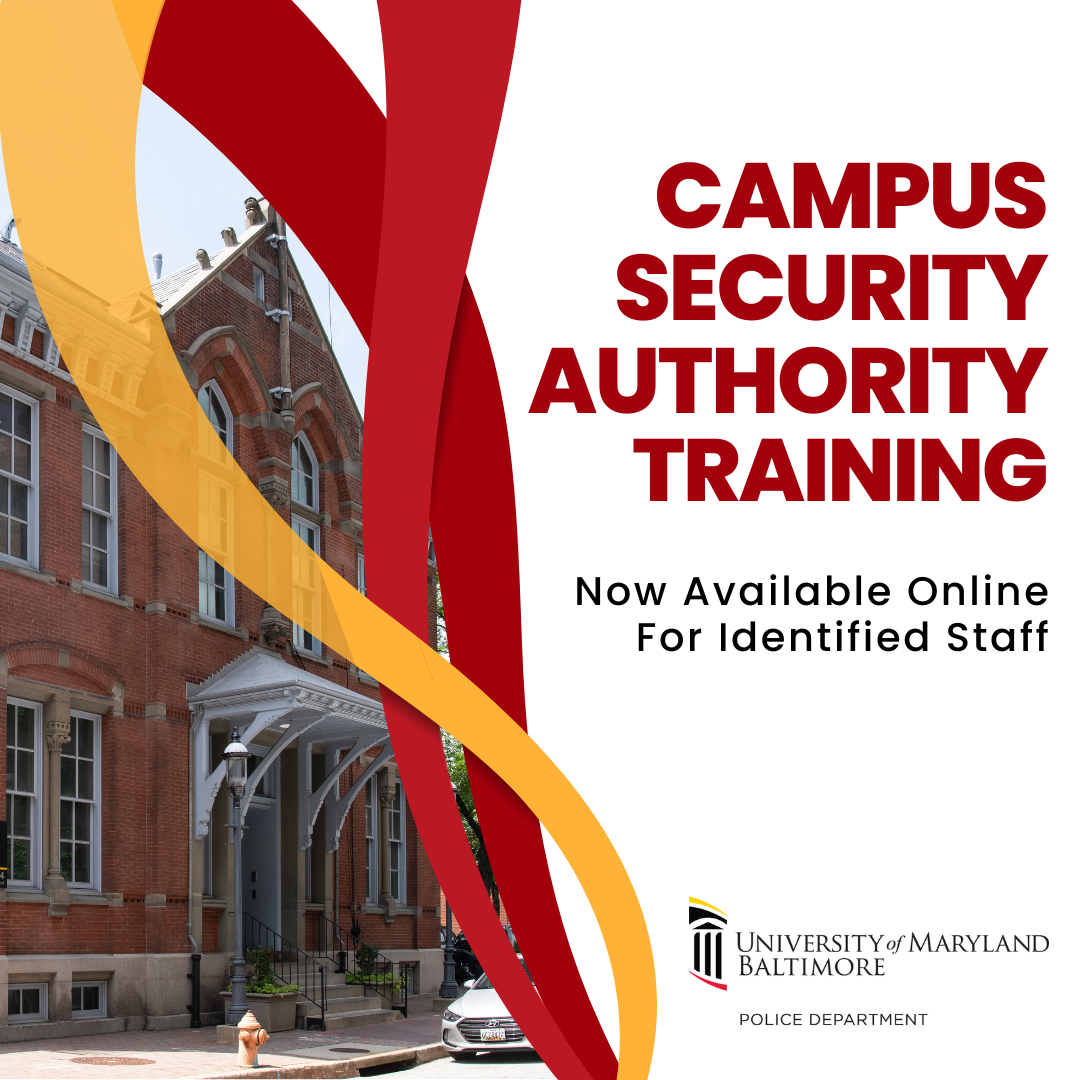 Campus Security Authority Training Now Available Online For Identified Staff