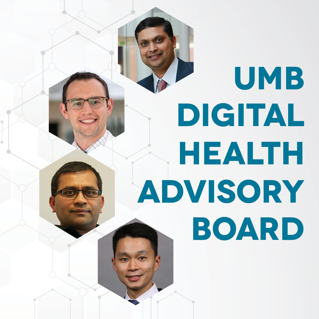 Headshots, named top to bottom: Joga Gobburu, PhD; Alexander Ksendzovsky, MD, PhD; Anup Mahurkar, MBA; Paul Yi, MD