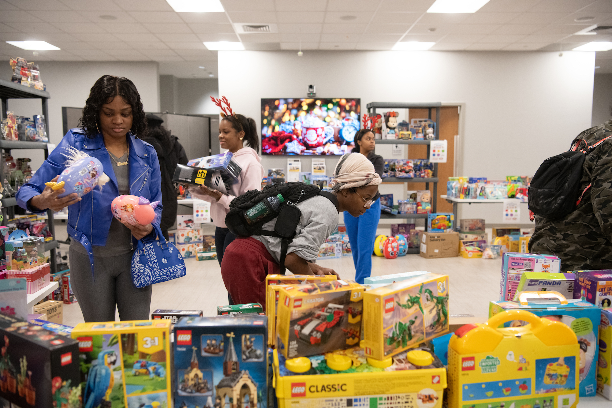 Shoppers at the Christmas Store