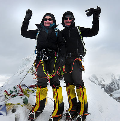 Konstantin G. Birukov, MD, PhD, and his wife, Anna A. Birukova, MD, during their climb on Mount Everest.