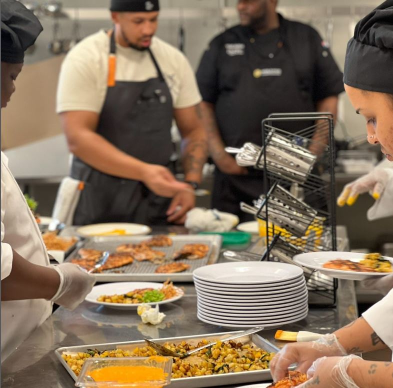 Group of Culinary Arts Training Students with Instructor