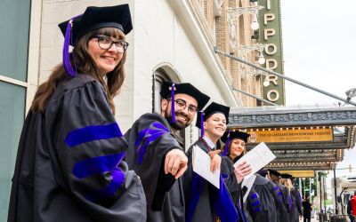 Maryland Carey law graduates in gowns