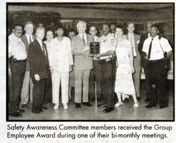 The 1993 Safety Awareness Committee receives the Group Employee Award
