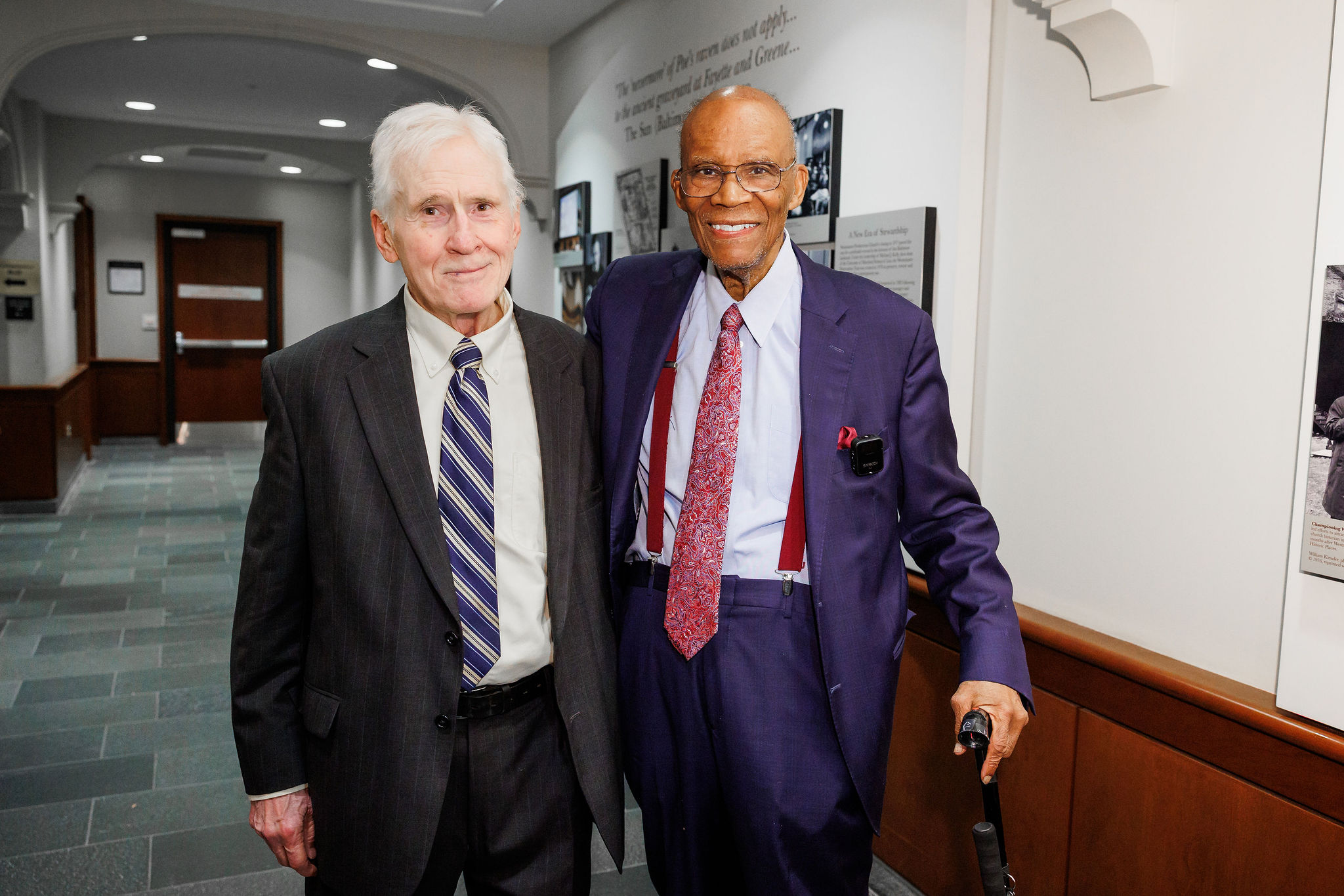 Professor Larry S. Gibson and Professor Michael Millemann at their retirement event.