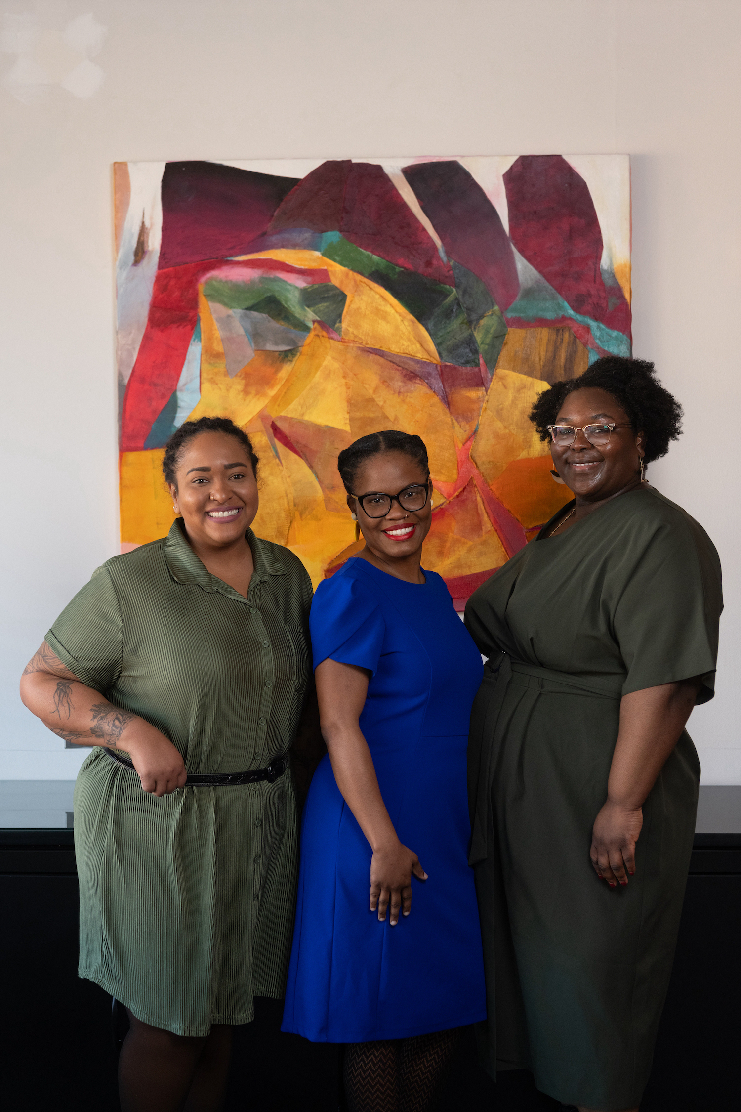 Shekinah Davis, Neijma Celestine-Donnor, and Julia Scott