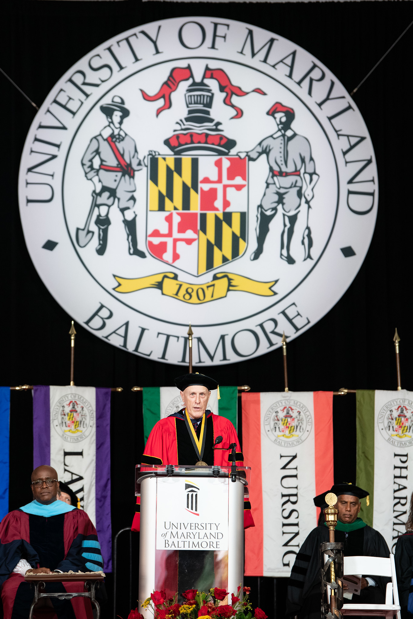 UMB President Bruce Jarrell speaks during the Faculty Convocation on Sept. 11, 2025