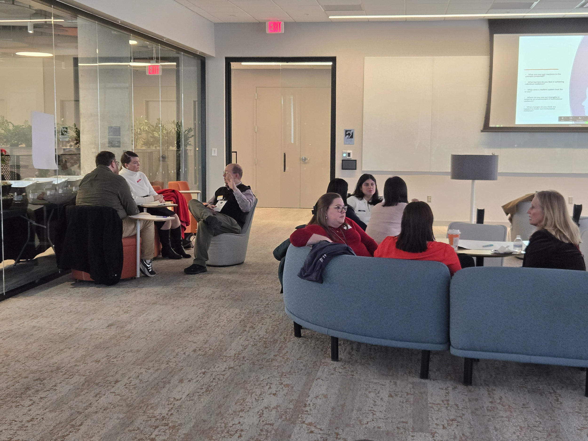 Attendees in breakout groups