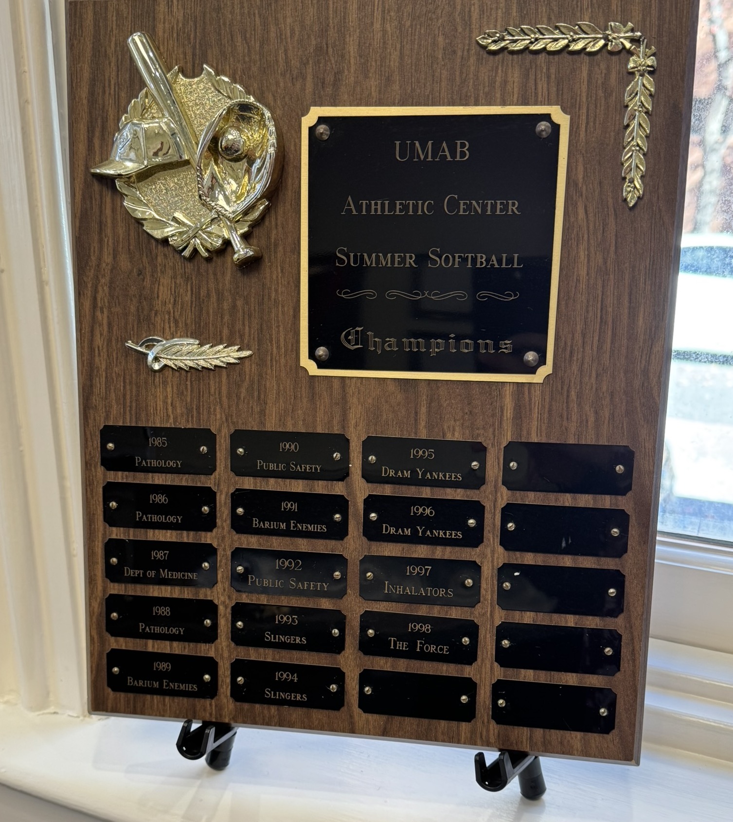 UMB Police's softball team award