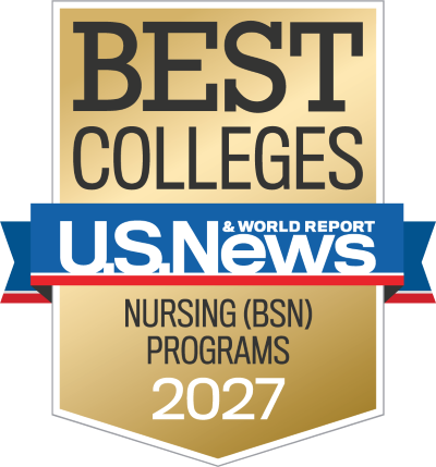 Badge from U.S. News and World Report displaying UMSON's BSN program ranking