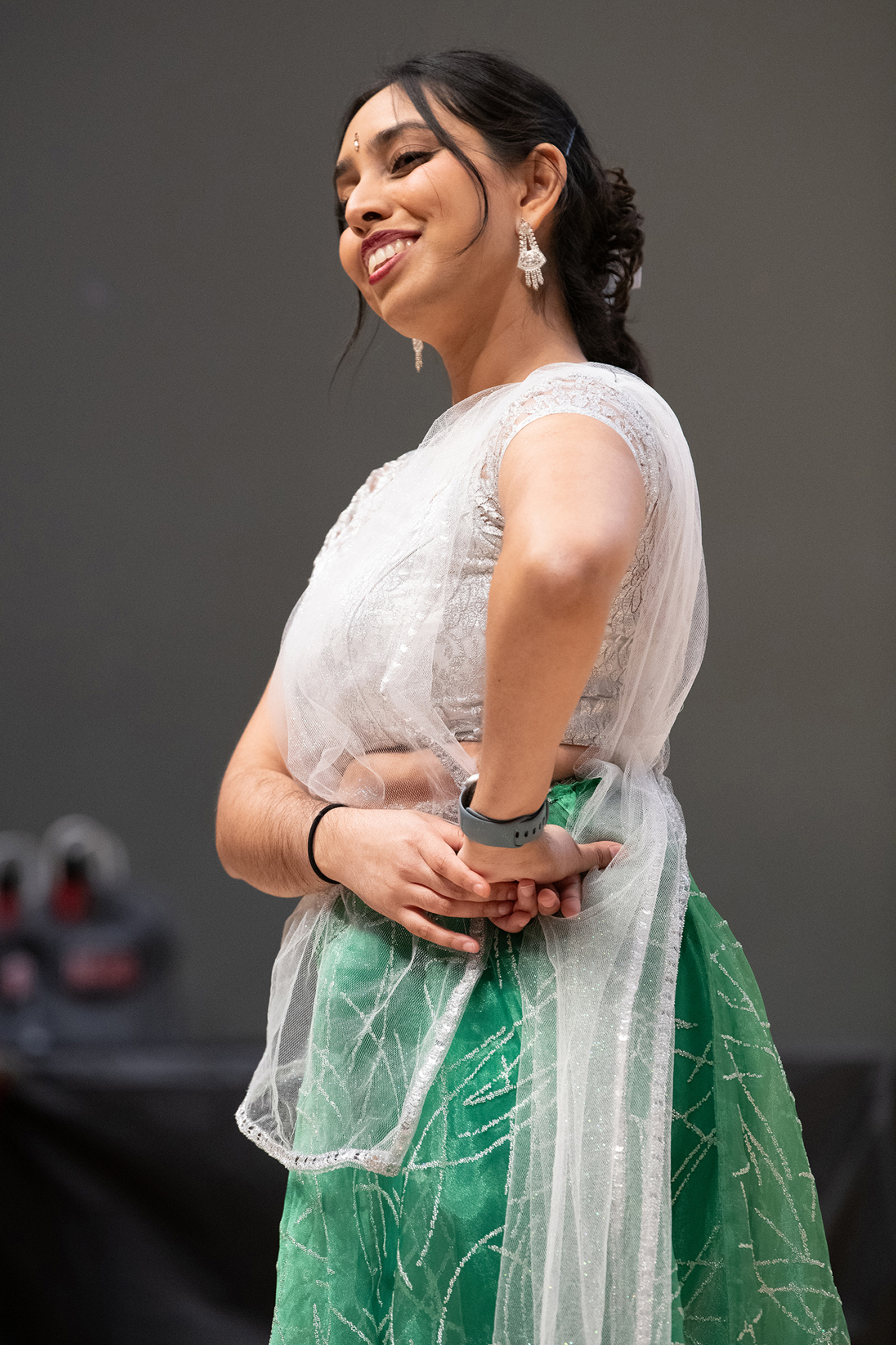 First-place winner Suparna Roy performs her Bollywood dance during the “UMB’s Got Talent” show at MSTF Leadership Hall.