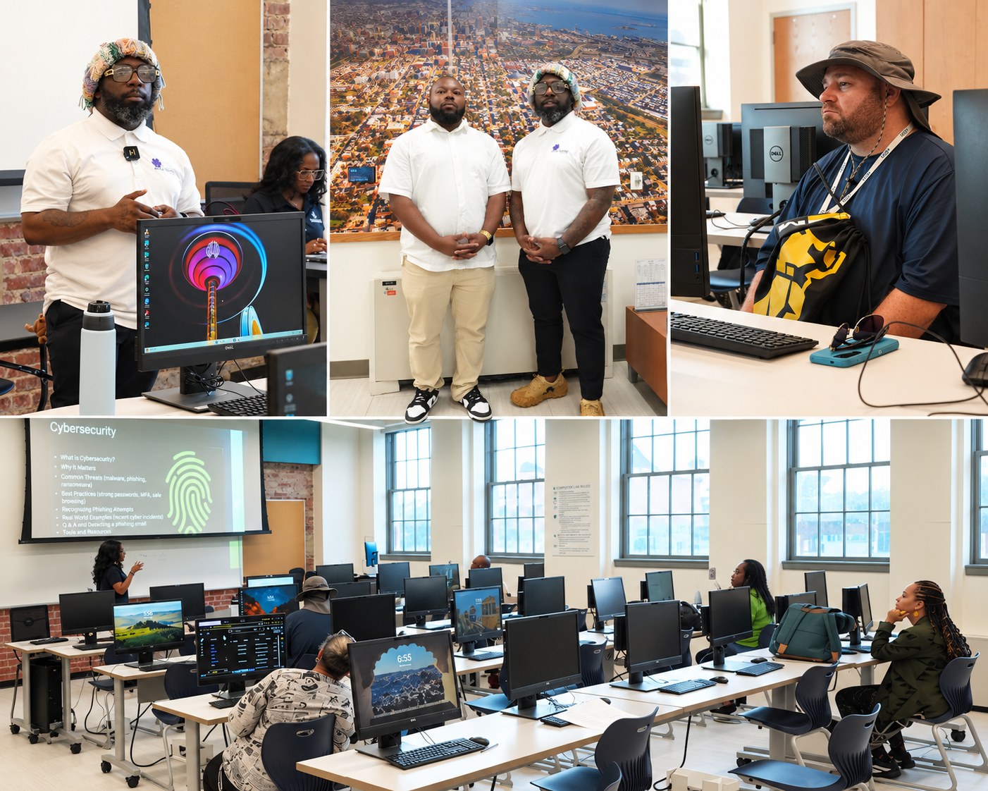Digital Equity for Second Chances participants and instructors engage in IT and cybersecurity workforce development training
