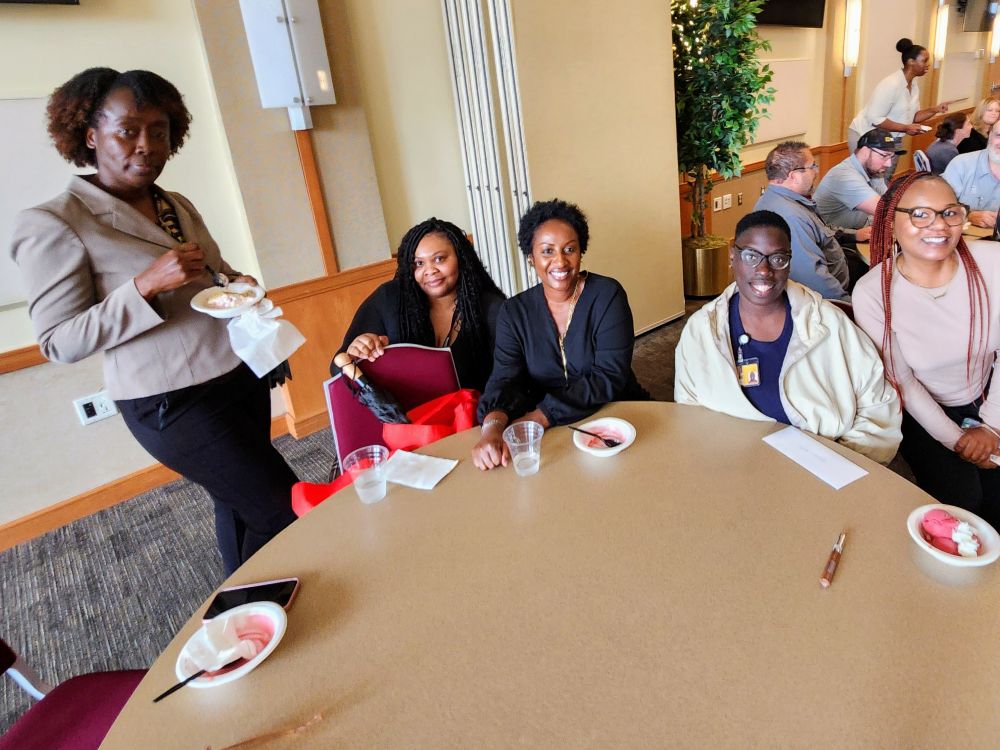 Nadine Gayle, Brandi Baylor, Dnika Russell, Kyrstal Watson, and Shakia Ingram at the A&F ice cream social