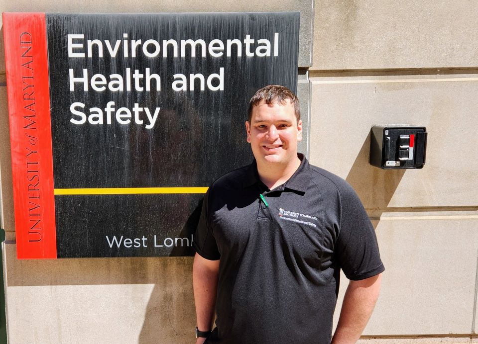 Mike Miklewski stands outside the EHS building