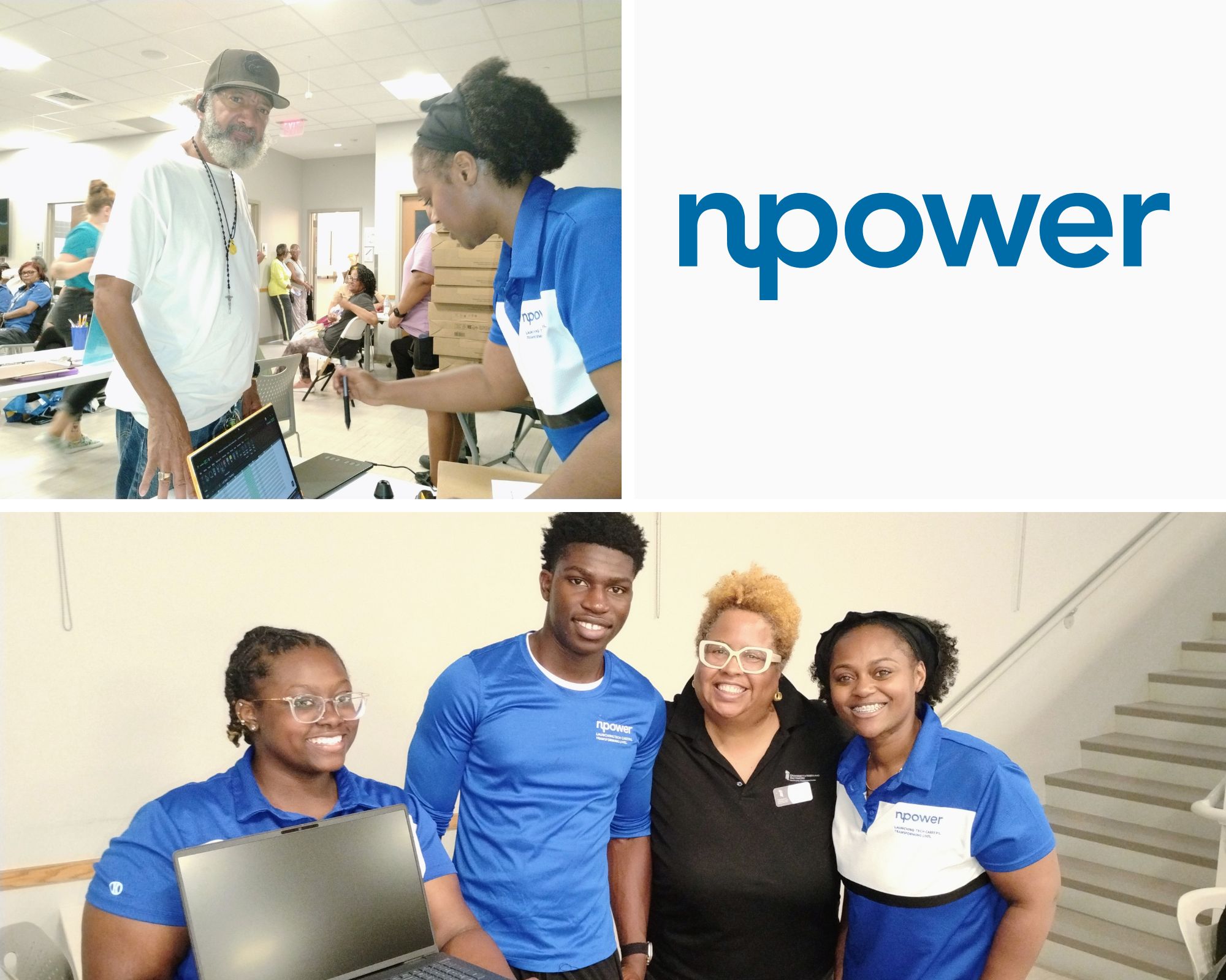 Pictures of NPower Laptop Giveaway and NPower logo