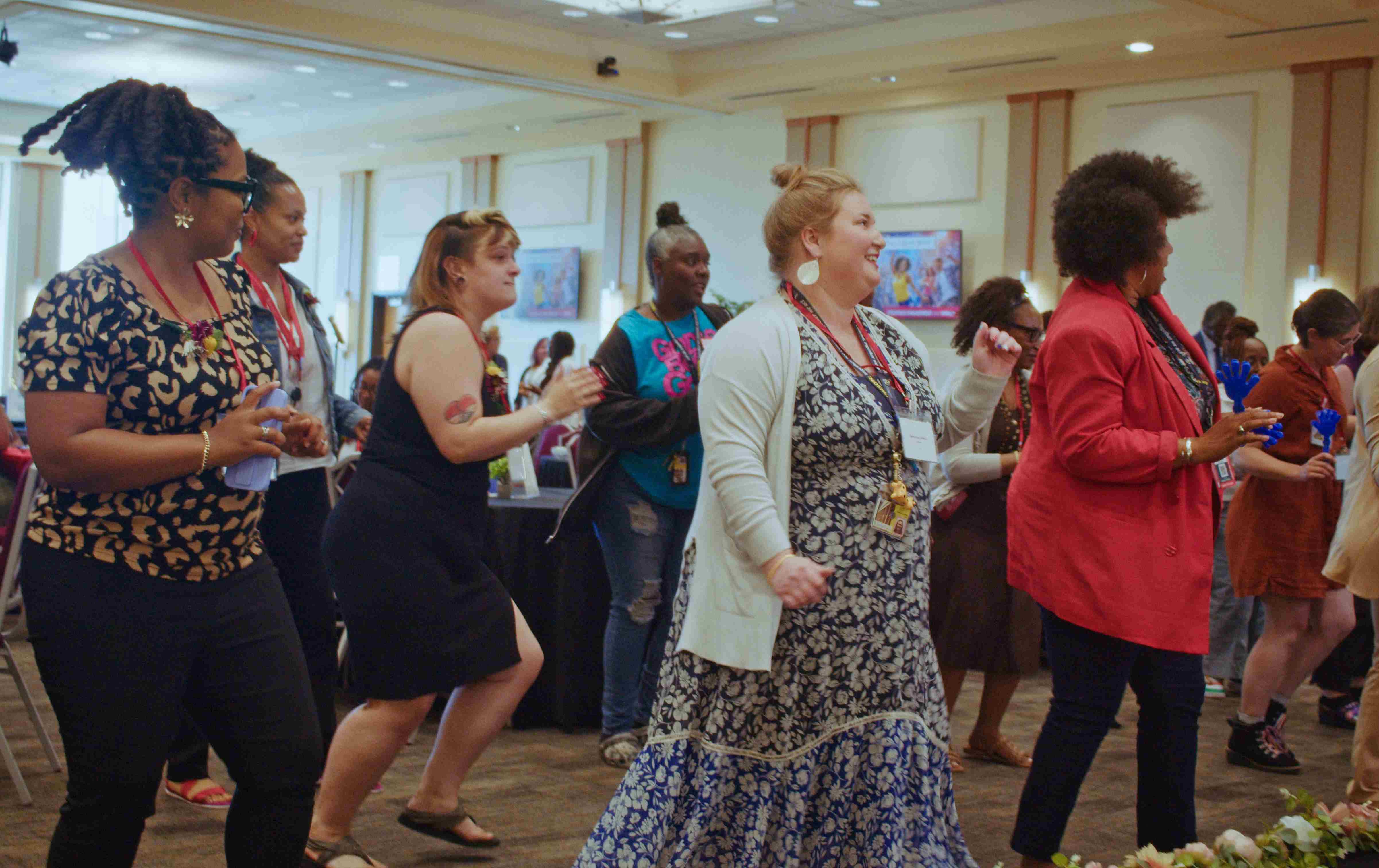 Participants dancing at The Gathering