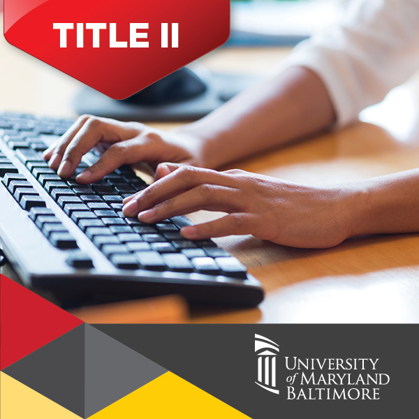 Title II banner with hands typing on a keyboard