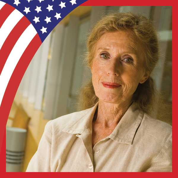 UMB Celebrates America at 250 with U.S. flag theme and photo of Angela Brodie