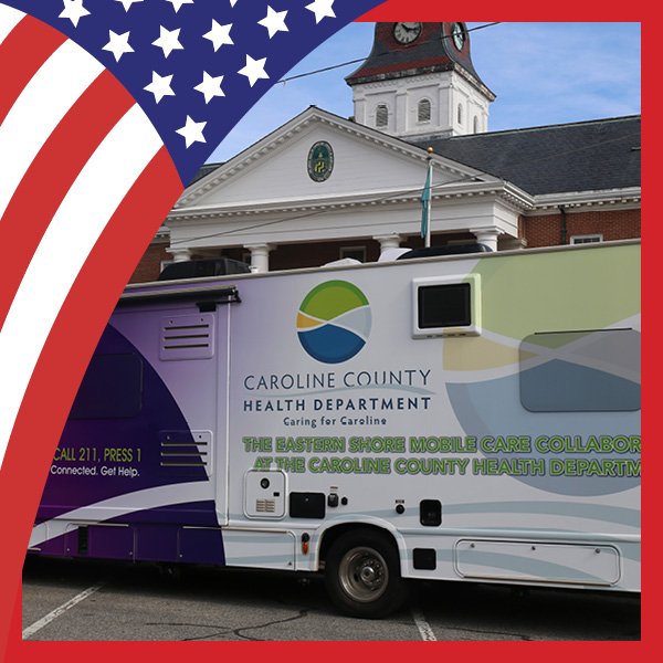 USA Celebrates America at 250 look with mobile health care van