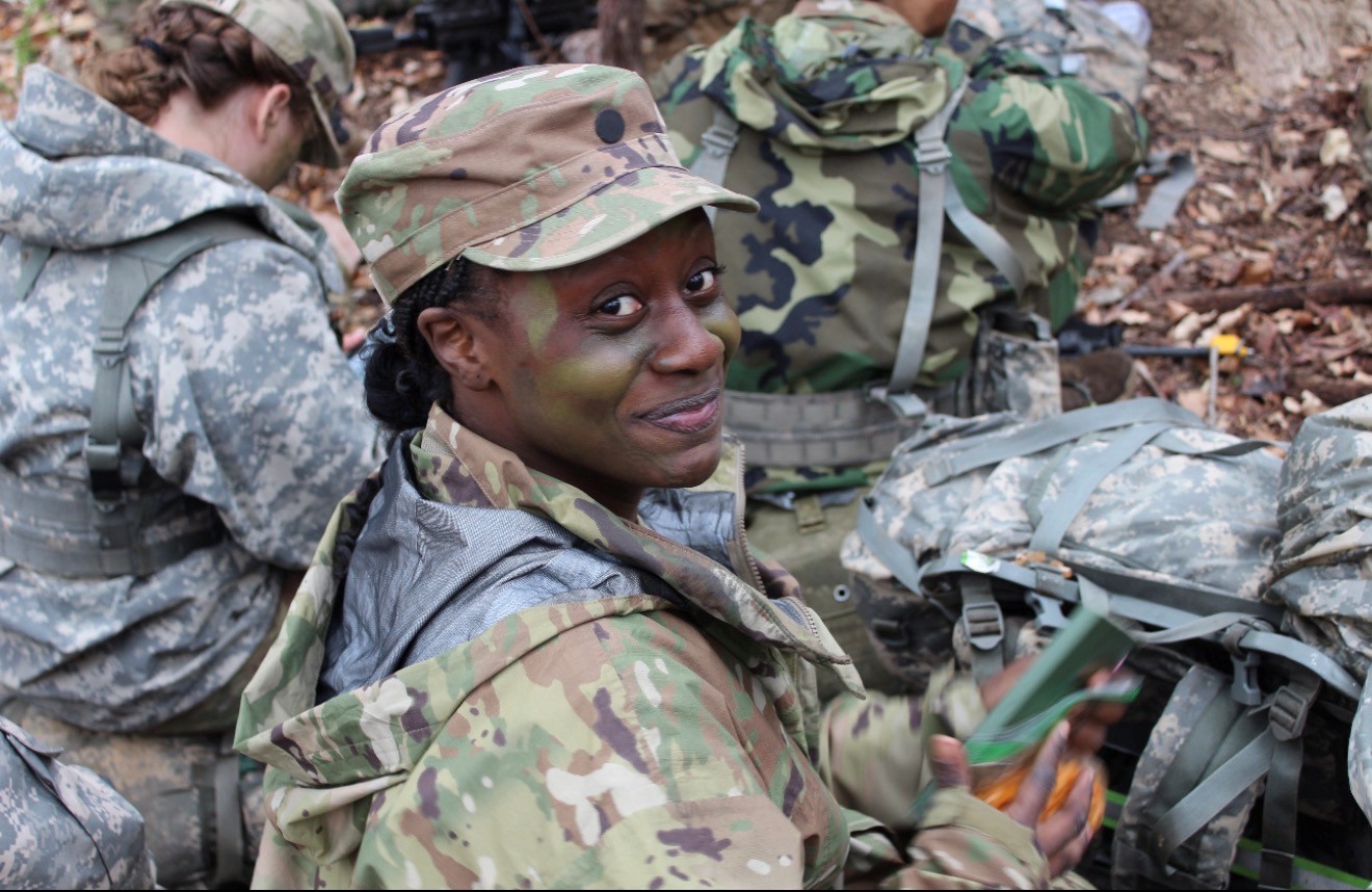 Cadet Jenny Fobang in Army uniform