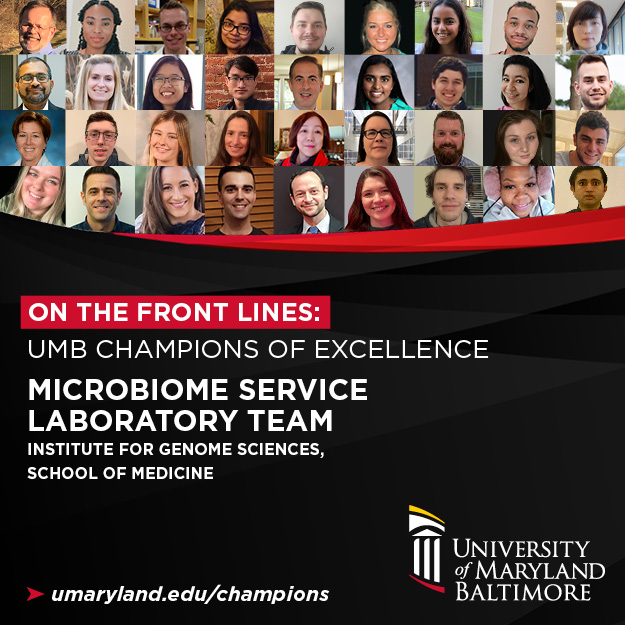 On the Front Lines: UMB Champions of Excellence: Microbiome Service Laboratory Team