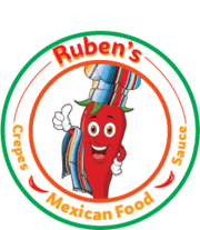Ruben's Logo with A red chili pepper with the thumbs up sign