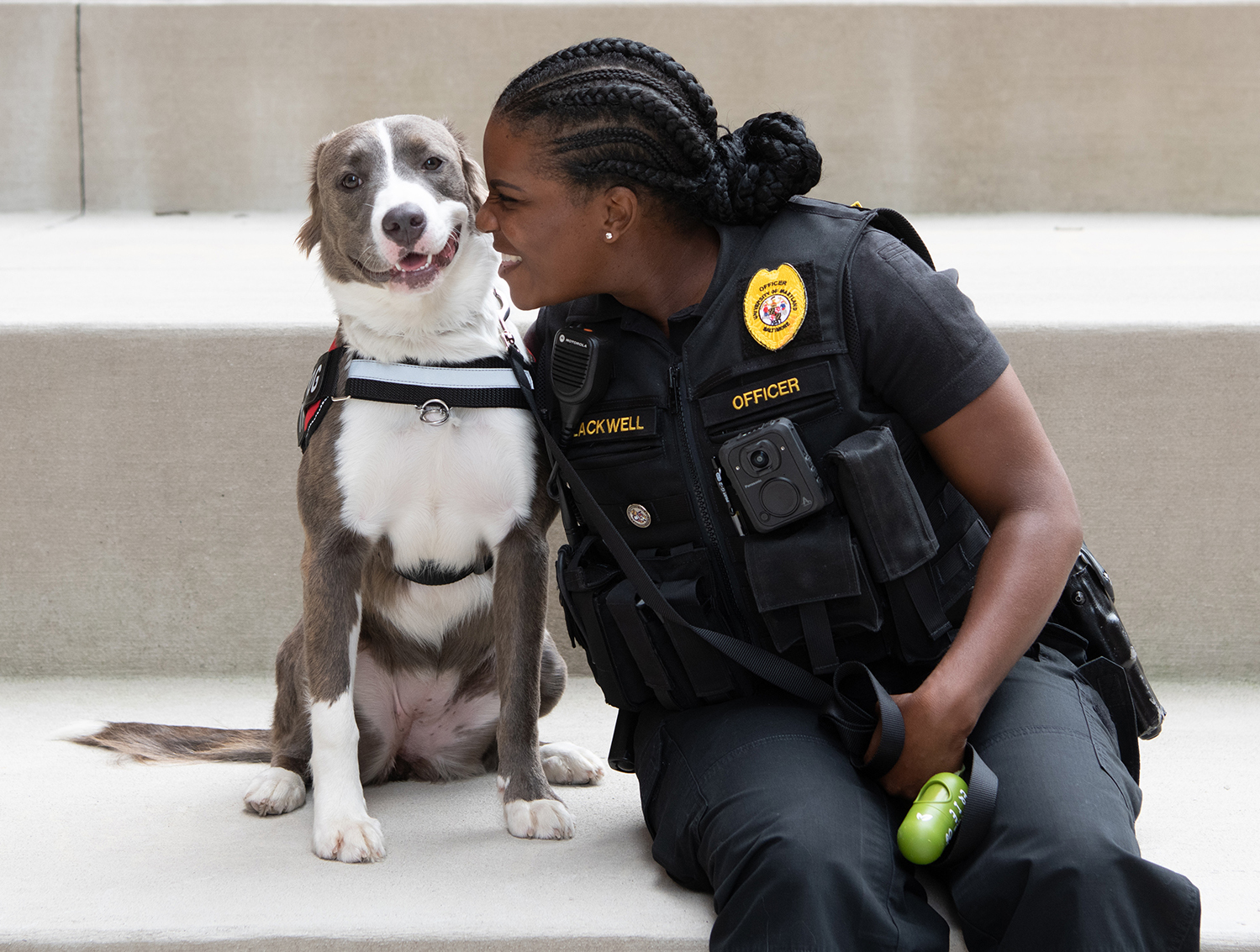 Comfort dog Lexi and Pfc. Kelli Blackwell