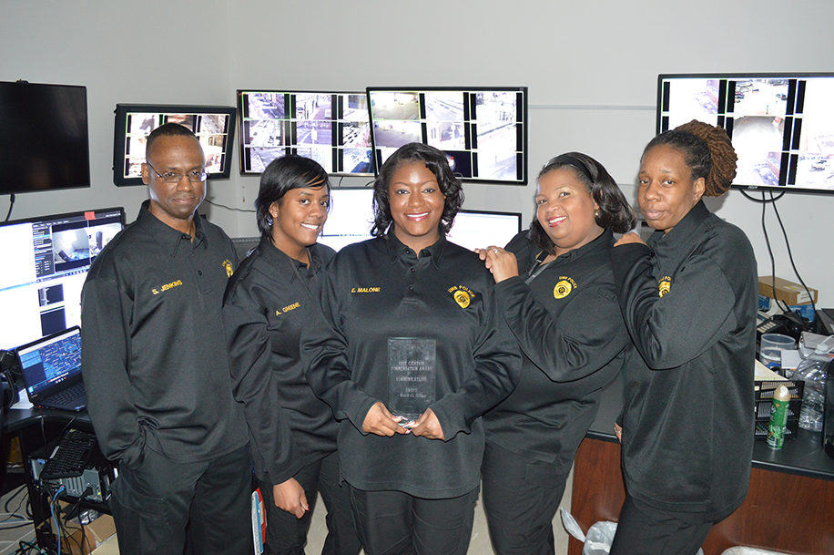 Picture from L to R: Stanley Jenkins, Amanda Greene, Erika Malone, Supervisor Shawnta Privette, and April Carter. Not pictured: Marie Vacek, Cindy Harding, Chantal McLemore, Tara Oliver