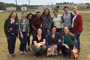 Maryland Carey Law students and Professor Maureen Sweeney in front of the Irwin County Detention Center in Ocilla, Ga., in 2018.