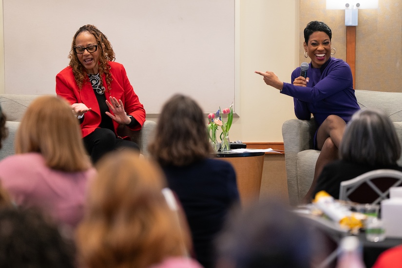 Michelle Singletary and Tisha Edwards speak at Women's History Month Symposium