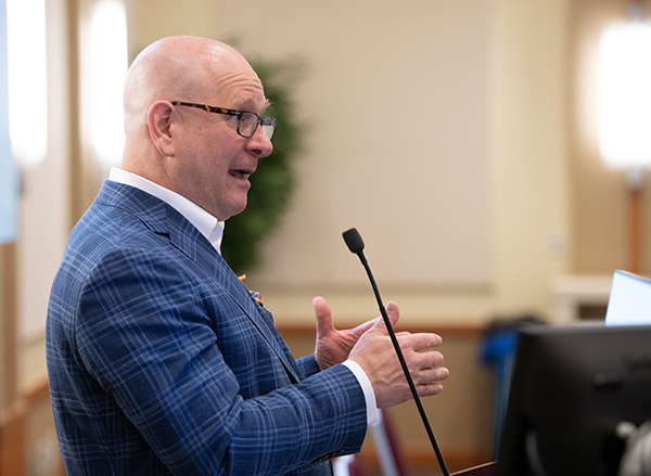 John Rabin speaks at the CHHS symposium.