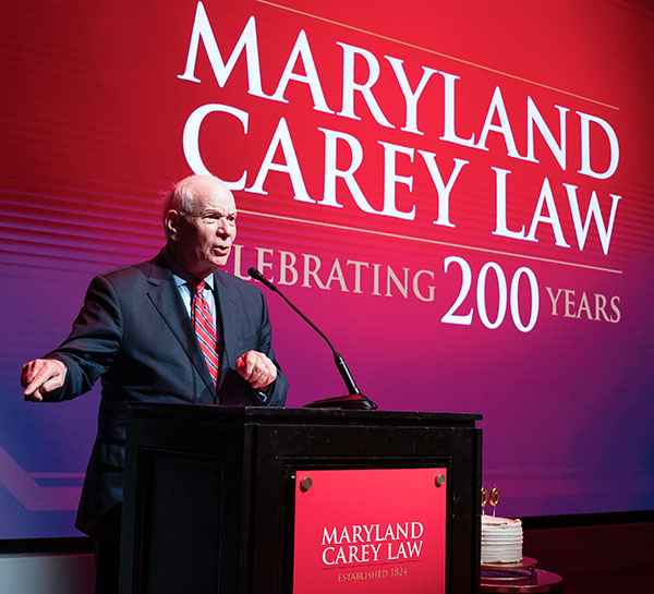 Ben Cardin speaks at Maryland Carey Law's 200th Anniversary Celebration