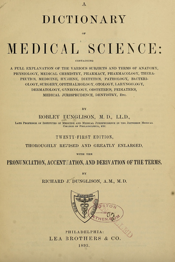 A Dictionary of Medical Science
