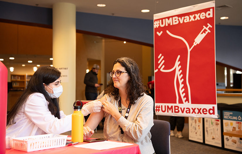 A vaccine clinic was held in the Health Sciences and Human Services Library each year.