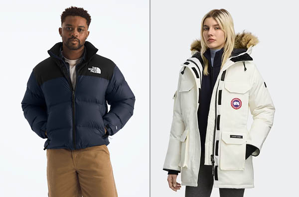 Northface and Canada Goose coats