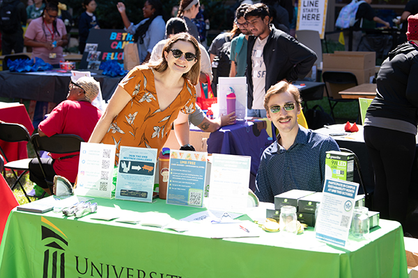 The Office of Sustainability table at the Campus Involvement Fair