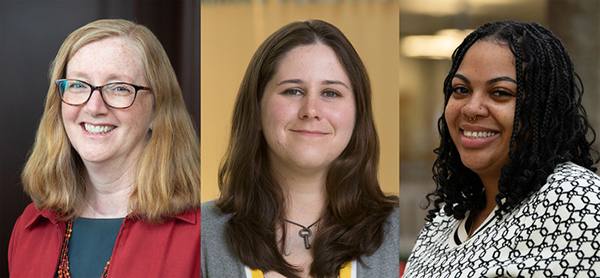 Maureen Sweeney, Kimberly Claeys, and Nataki Drones