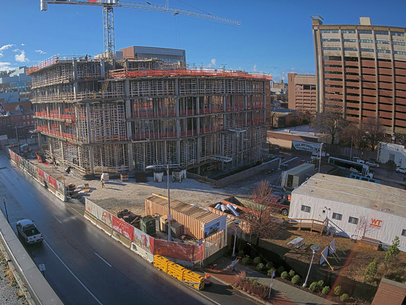 The new School of Social Work building under construction