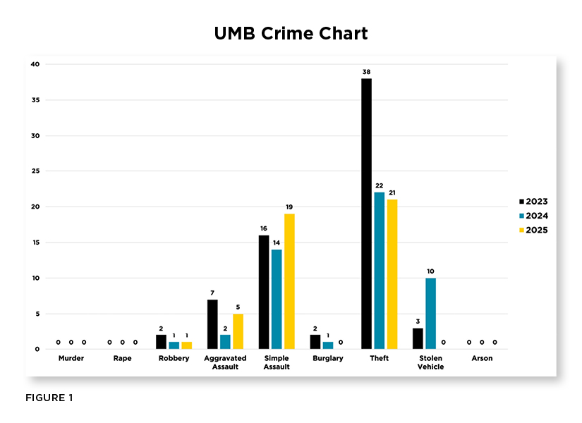 Statistics of Crime at UMB in 2025