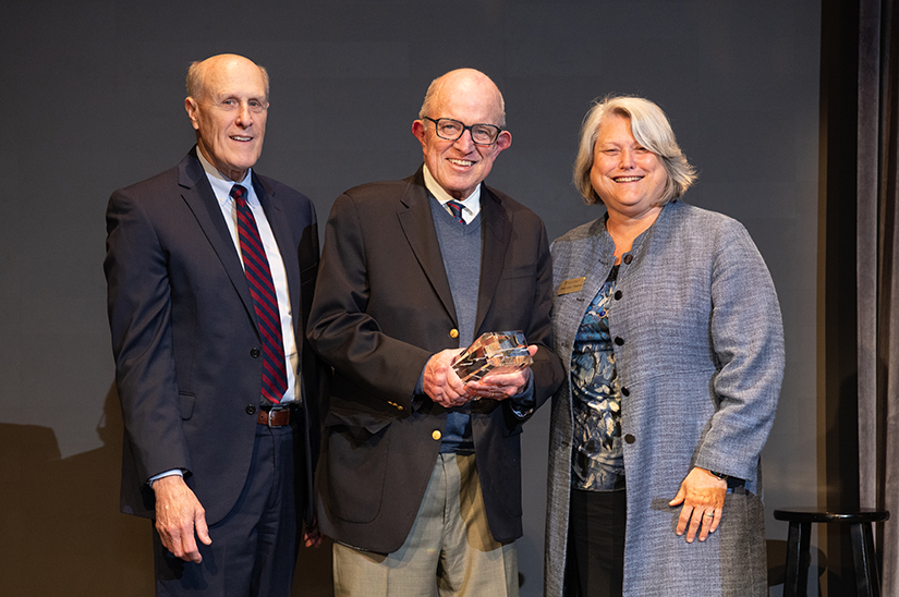 From left, Bruce Jarrell, Stephen Kaiser, and Judy Postmus