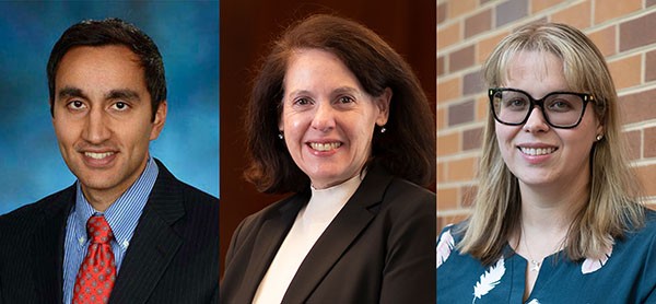From left, Mohit Gilotra, Patricia Campbell, Katie Folberth