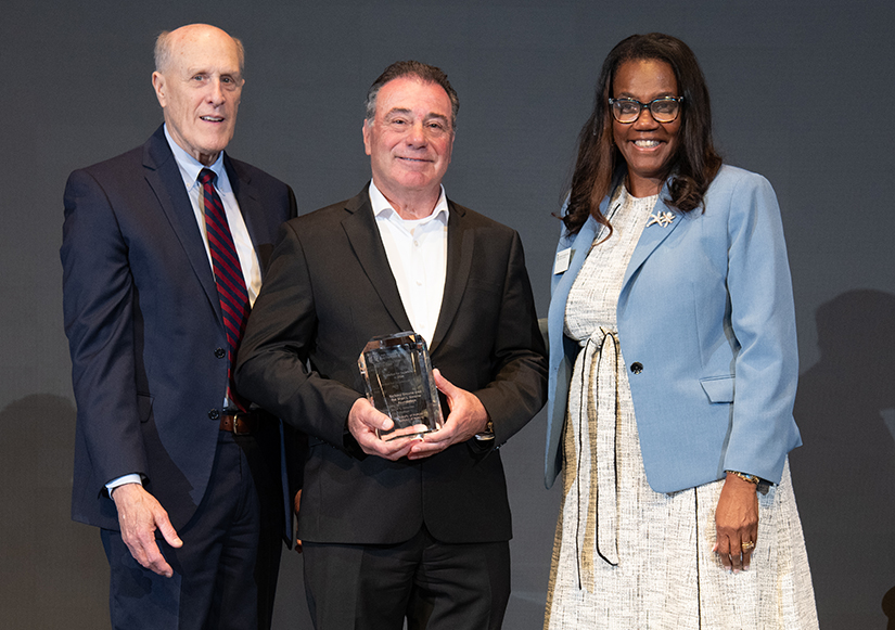 From left, Bruce Jarrell, Richard Simone, and Yolanda Ogbolu